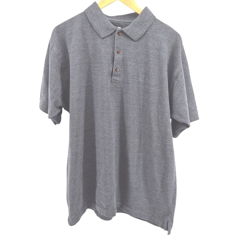 Givenchy Activewear Polo Shirt Mens XL Gray 4G Logo Cotton Viscose Knit Designer